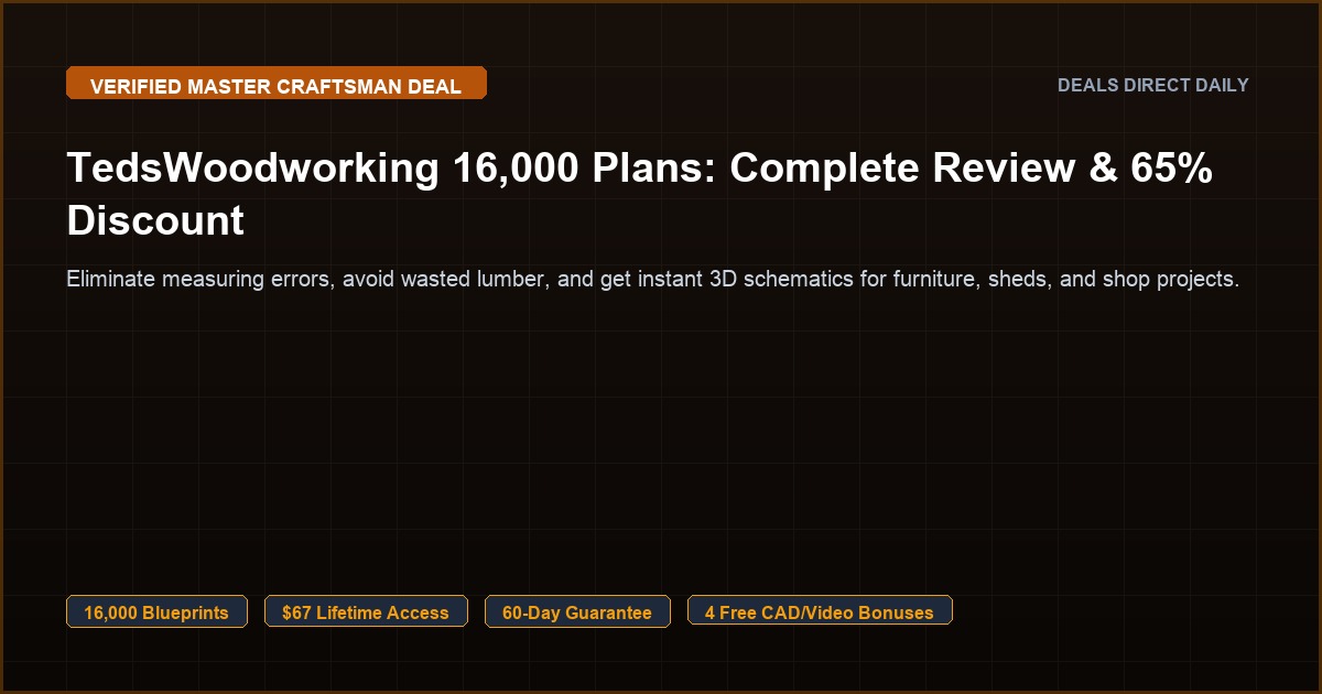 TedsWoodworking — 16,000 Step-by-Step Woodworking Plans & Blueprints